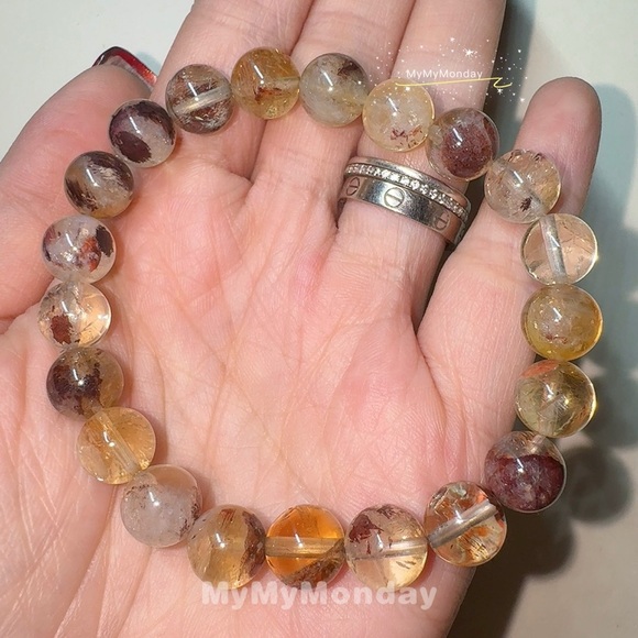 Handmade Other - Golden Phantom Quartz Bracelet 8mm